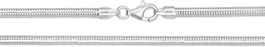 Sterling Silver Snake Chain Lobster Clasp Bead Pendant Charm Necklace - Bolenvi Pandora Disney Chamilia Cartier Tiffany Charm Bead Bracelet Jewelry 
