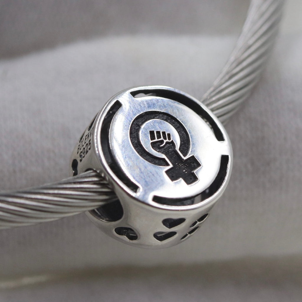 Female Symbol Feminist Power Bead Charm - Bolenvi Pandora Disney Chamilia Cartier Tiffany Charm Bead Bracelet Jewelry 