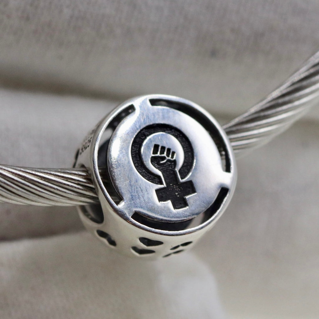 Female Symbol Feminist Power Bead Charm - Bolenvi Pandora Disney Chamilia Cartier Tiffany Charm Bead Bracelet Jewelry 