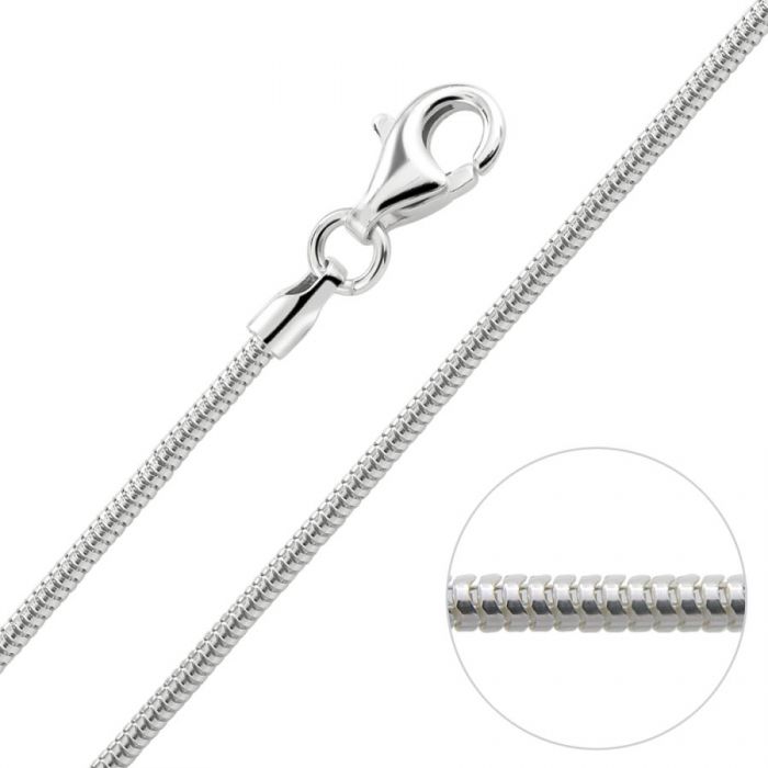 Sterling Silver Snake Chain Lobster Clasp Bead Pendant Charm Necklace - Bolenvi Pandora Disney Chamilia Cartier Tiffany Charm Bead Bracelet Jewelry 