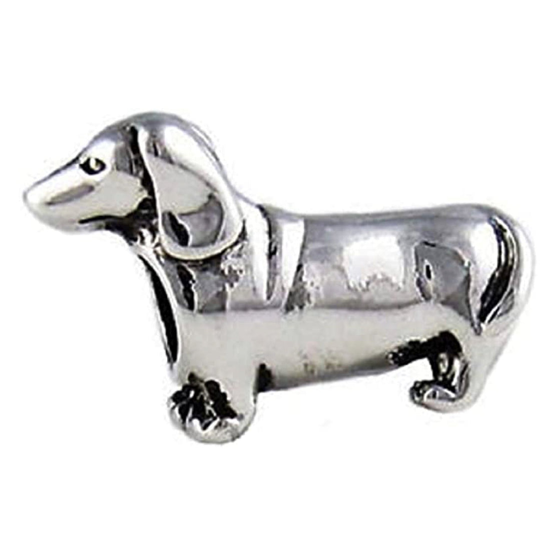 Doxie Dachshund Hound Sterling Silver Bead Charm